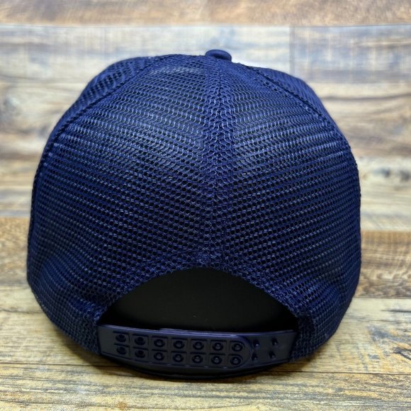 Mentos Mints Mens Trucker Hat Blue 80s Food & Drink Advertisement Vintage Cap - Picture 4 of 7